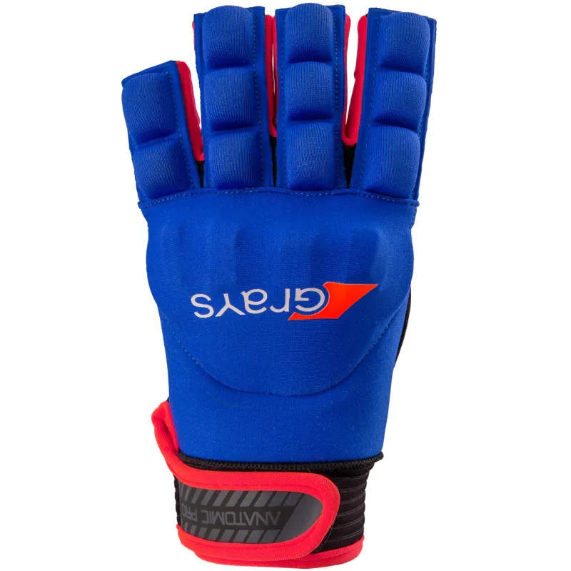 Grays Anatomic Pro Hockey Glove - Navy/Fluo Red (2023/24) 3 Grays Anatomic Pro Hockey Glove - Navy/Fluo Red (2023/24)