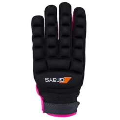 Grays International Pro Hockey Glove - Black/Fluo Pink (2023/24)