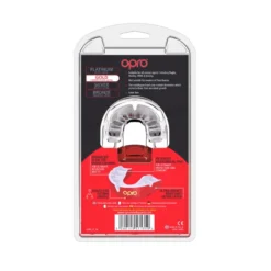 OPRO Self-Fit GEN4 Junior Gold Mouthguard - Red/Pearl -Le Trio Hockey opro self fit gen4 junior gold mouthguard red pearl 3