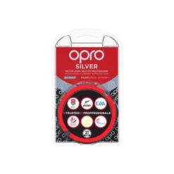 OPRO Self-Fit GEN4 Silver Mouthguard - Red/Blue -Le Trio Hockey opro self fit gen4 silver mouthguard red blue 3